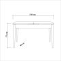 Hanah Home Vina 1048 - Juego de mesa extensible, sillas y banco en Nogal y Azul Oscuro